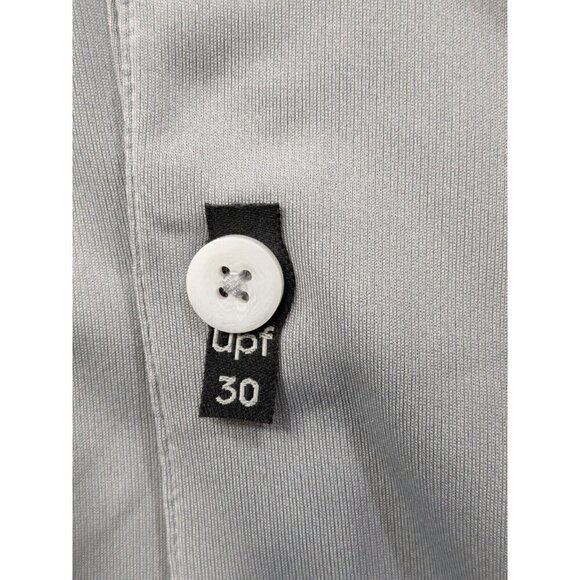 Adidas Performance Polo Shirt Mens Large Golf UPF 30 Beaverhead Logo Gray - Picture 13 of 13